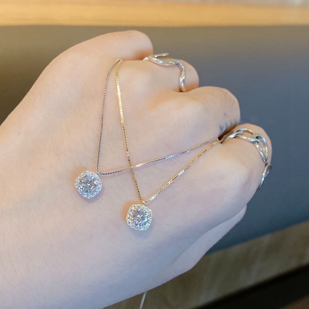 Vòng cổ màu vàng hồng mặt hình chữ M2ZE thời trang cho nữ