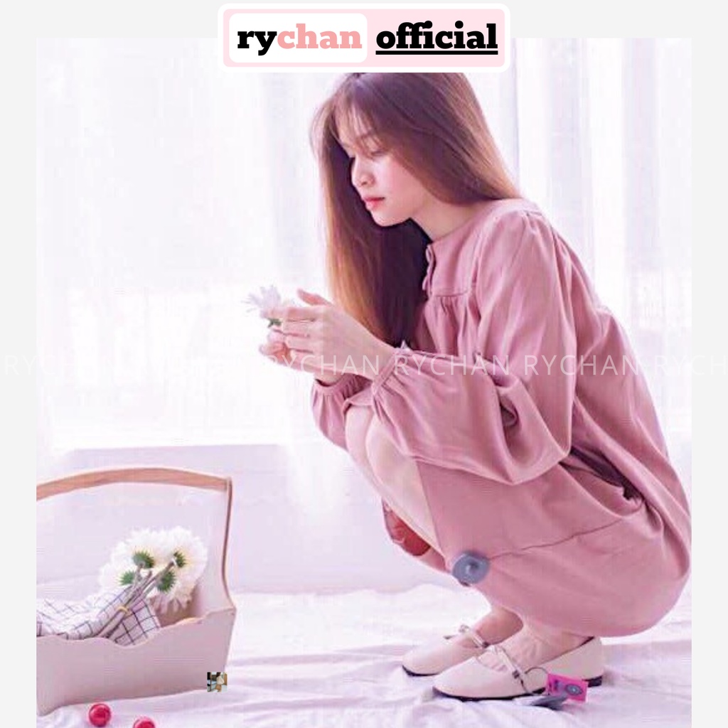 Đầm Xòe Babydoll Tay Phồng Babydoll Hồng [ẢNH THẬT CUỐI] - DX921