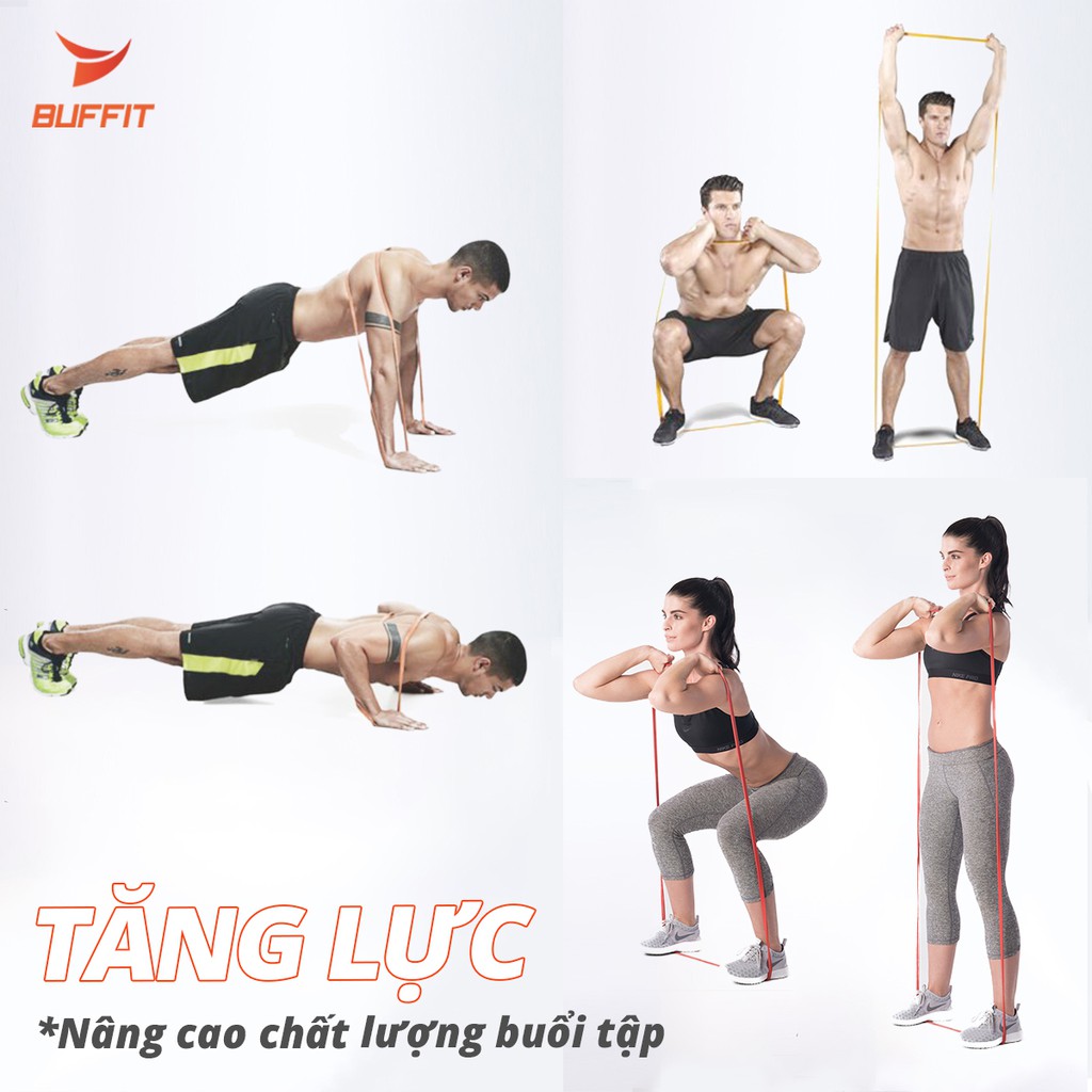 [BẢO HÀNH 1 NĂM] Dây kháng lực chính hãng POWER BAND cao cấp, dây cao su tự nhiên đàn hồi tập gym bổ trợ thể thao