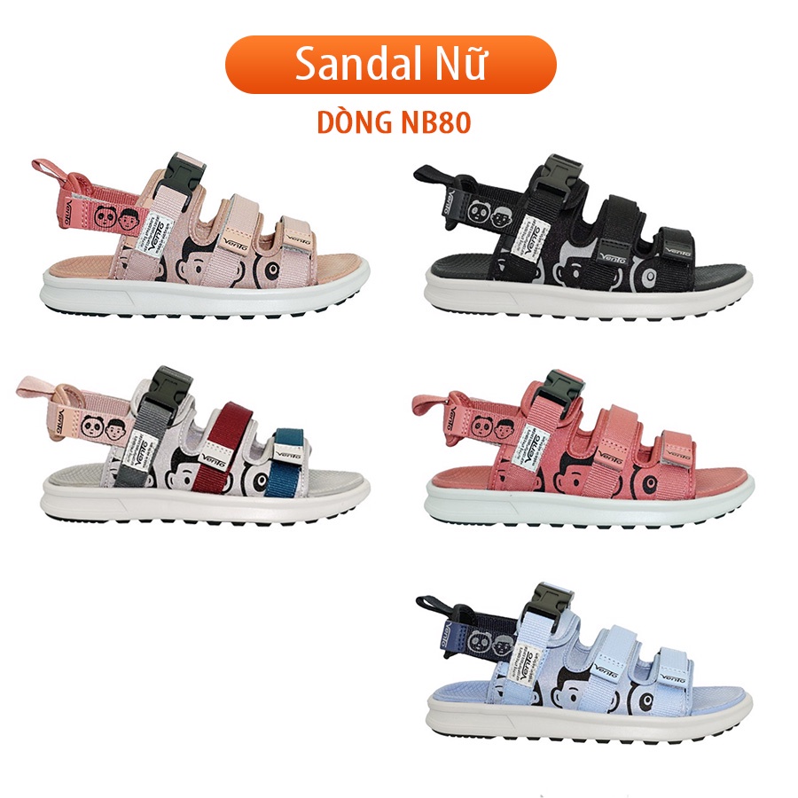 Sandal Vento nữ chính hãng SD-NB80 quai tháo rời linh hoạt, Dép quai sau nữ 3 quai đế bằng nhẹ êm