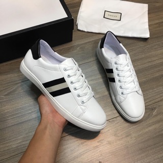 Giầy Da gucci Đen trắng