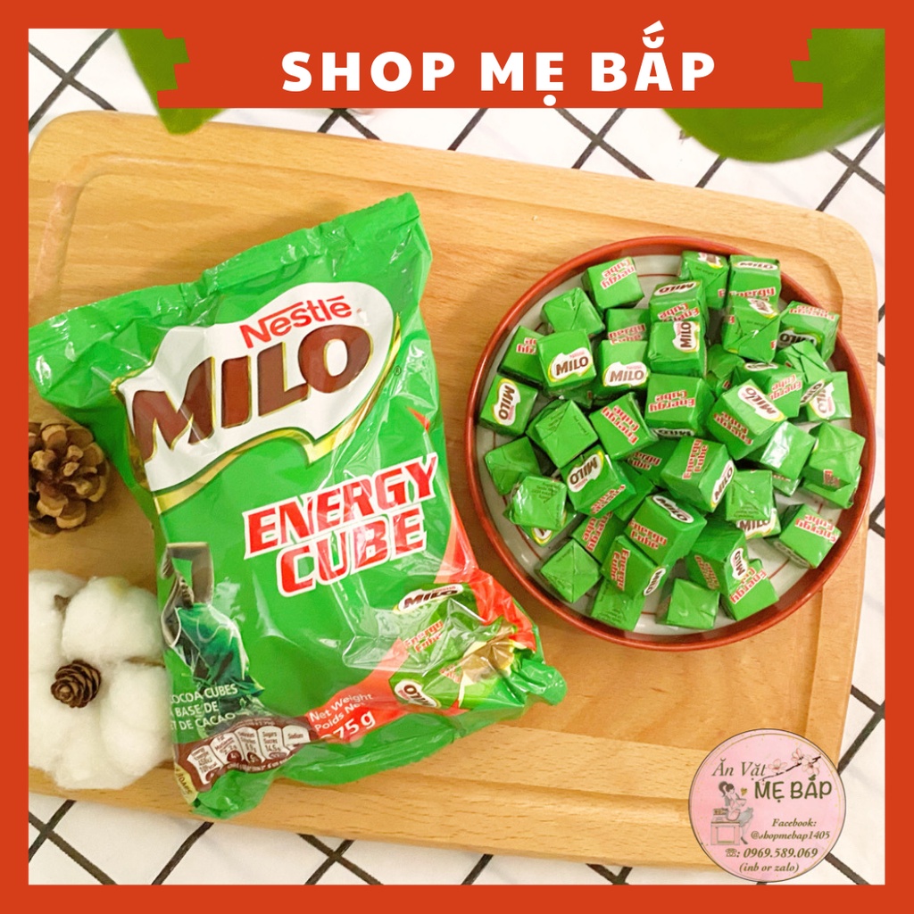 Kẹo Viên Milo Cube Nestle Thái Lan 275g (100 viên) - tách lẻ 20viên, 50viên [Date 03/2023]