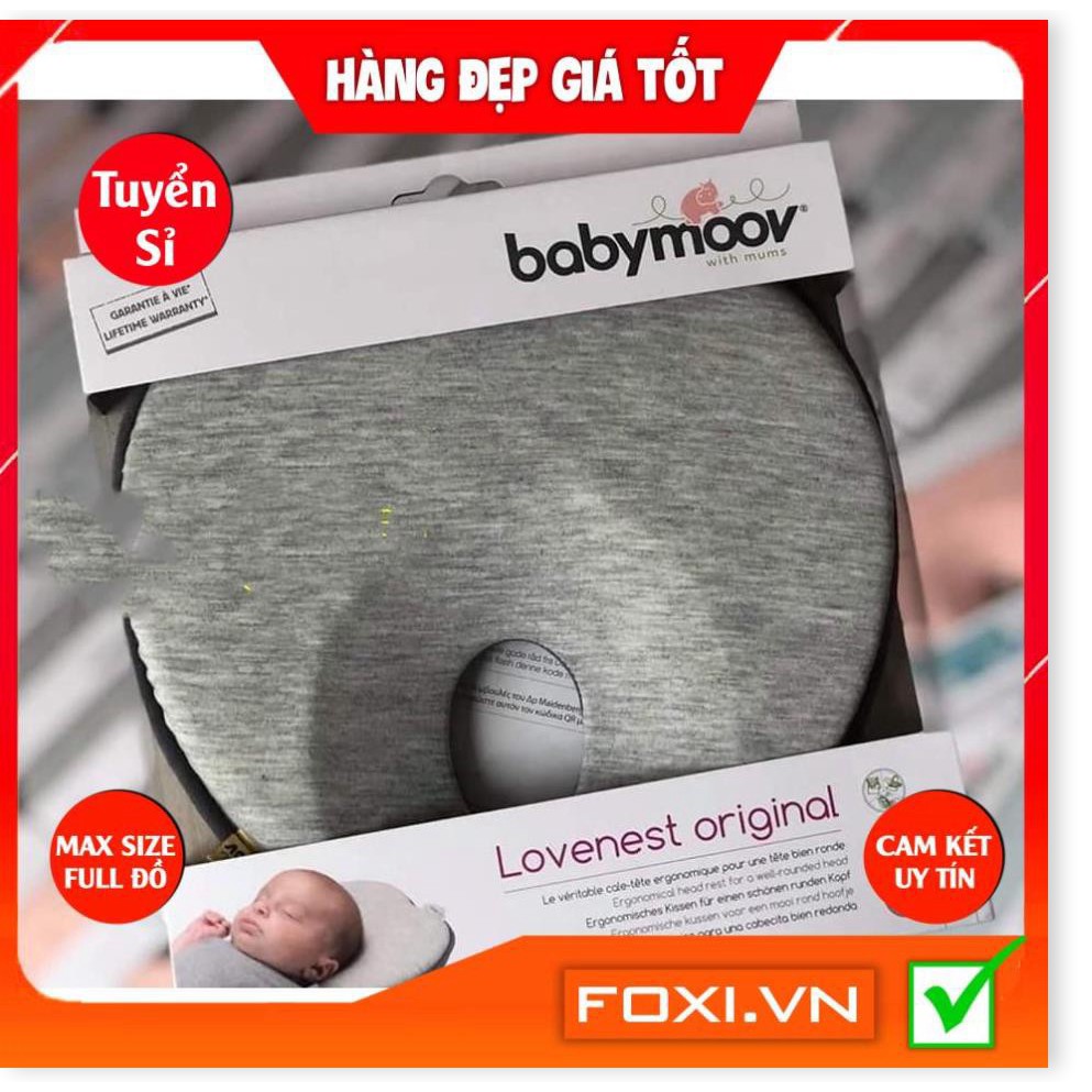 Gối chống bẹt đầu Lovenest Babymoov-Phù hợp với mọi loại giường-nôi-cũi-xe đẩy-Giúp bé ngủ sâu giấc hơn và thoải mái hơn