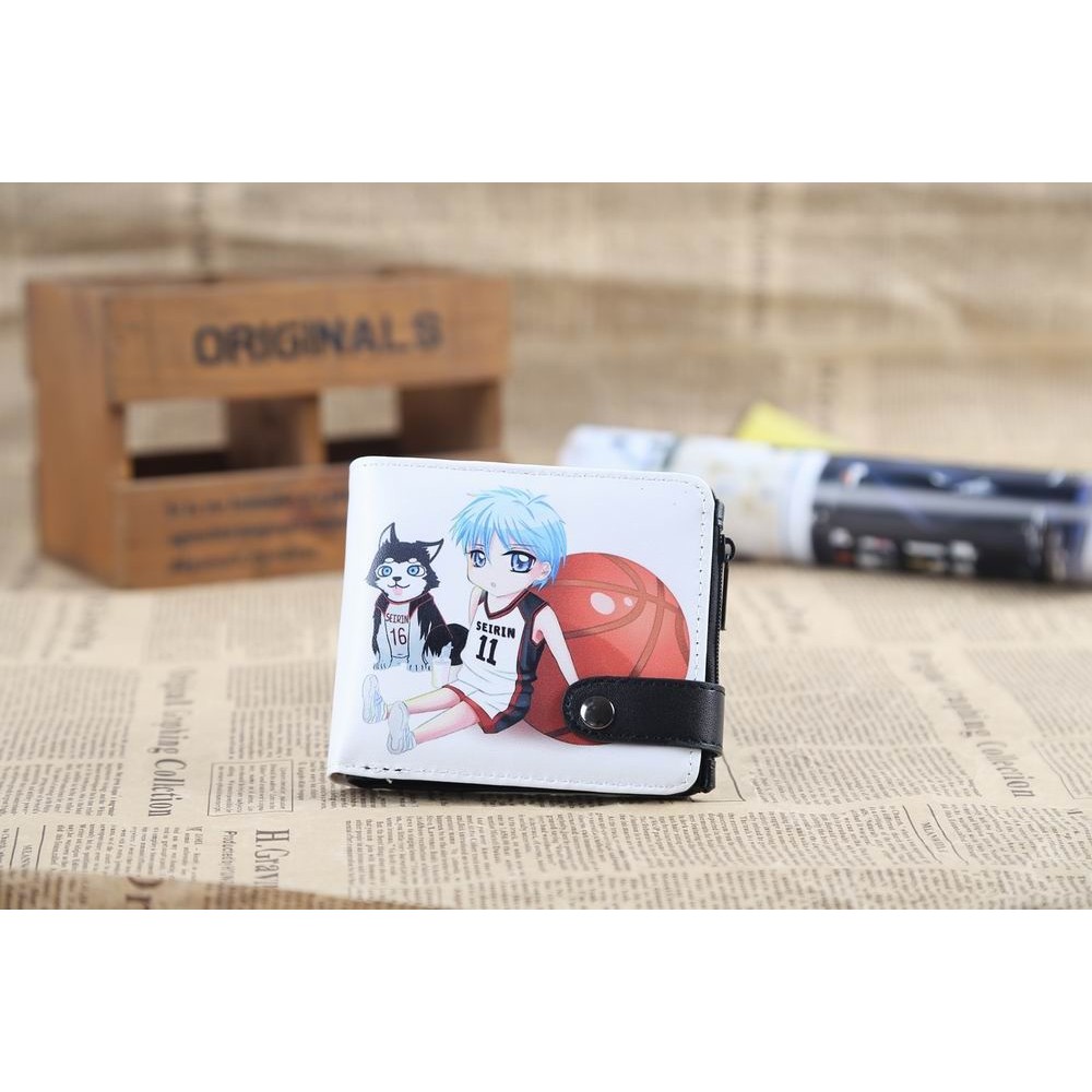 Kuroko Tetsuya Cartoon Student Short Mini Card Wallet Purse Gifts for Boys and Girls