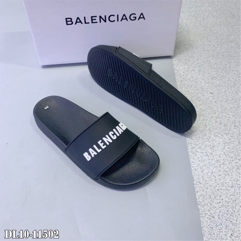 Dép nam Balenciag  nam nữ quai ngang Chữ Nổi - dép Balen full box +Bill DL10