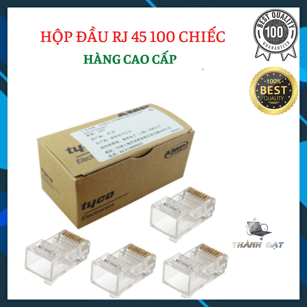 Hộp đầu bấm dây mạng amp 100 hạt (giá rẻ)