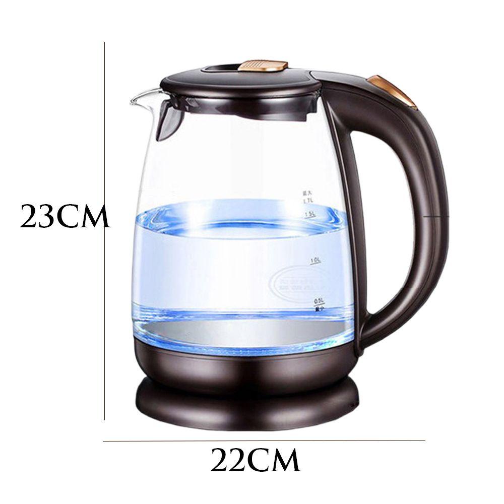 Ấm Đun Nước Bằng Thủy Tinh Chống Sương Mù Ánh Sáng Xanh Dương Có Tắt Mở Tự Động