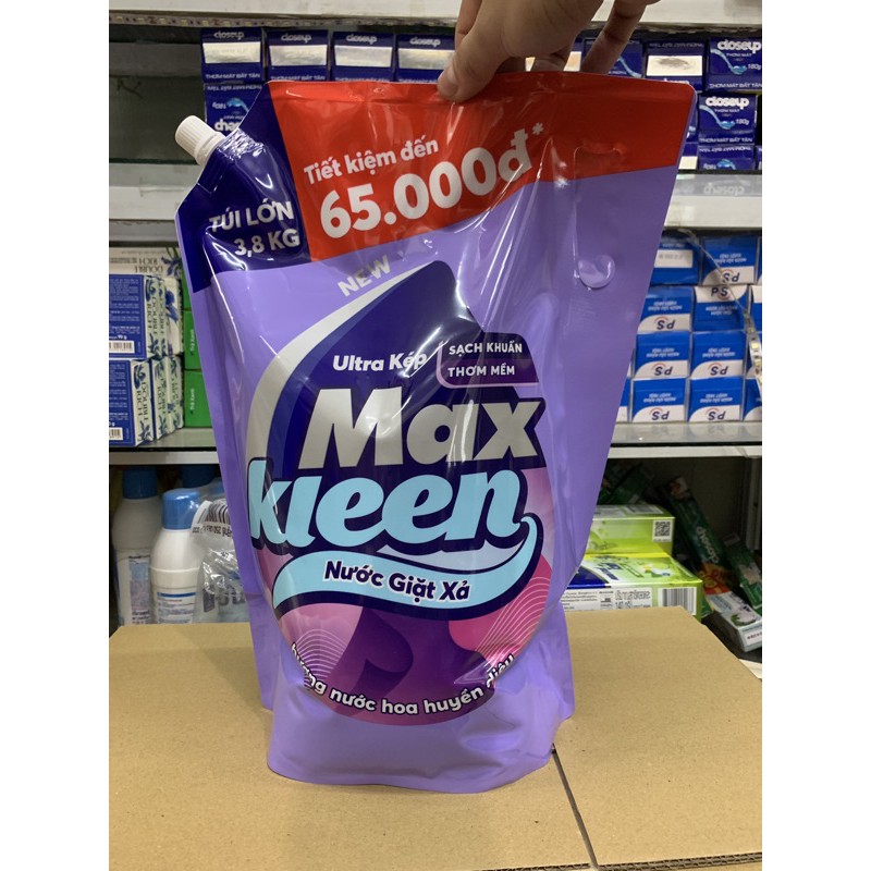Nước Giặt Max kleen Hương Hoa Huyền Diệu 3,8kg