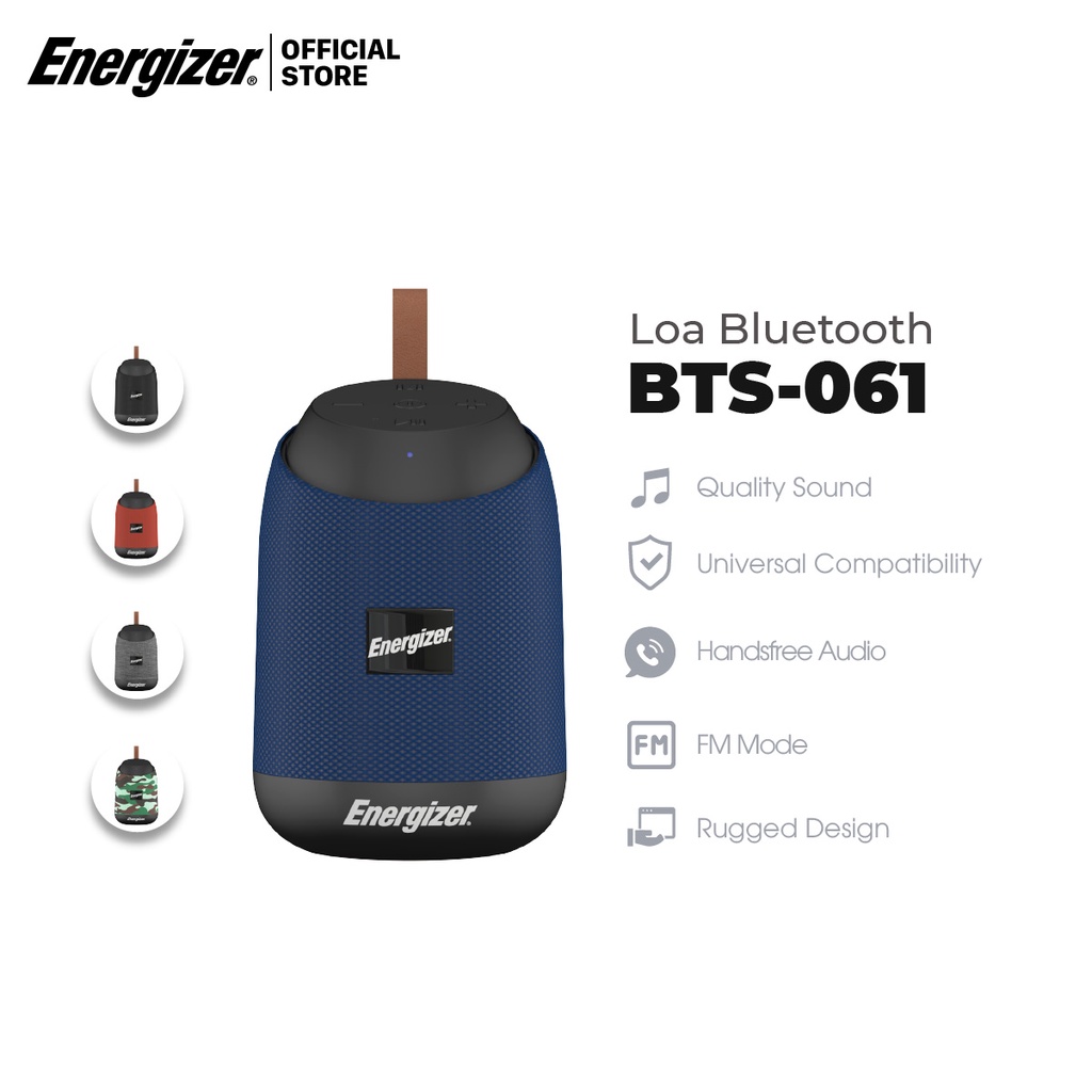 Loa Bluetooth di động Energizer BTS061 - Hàng Chính Hãng, Bảo Hành 2 Năm 1 Đổi 1