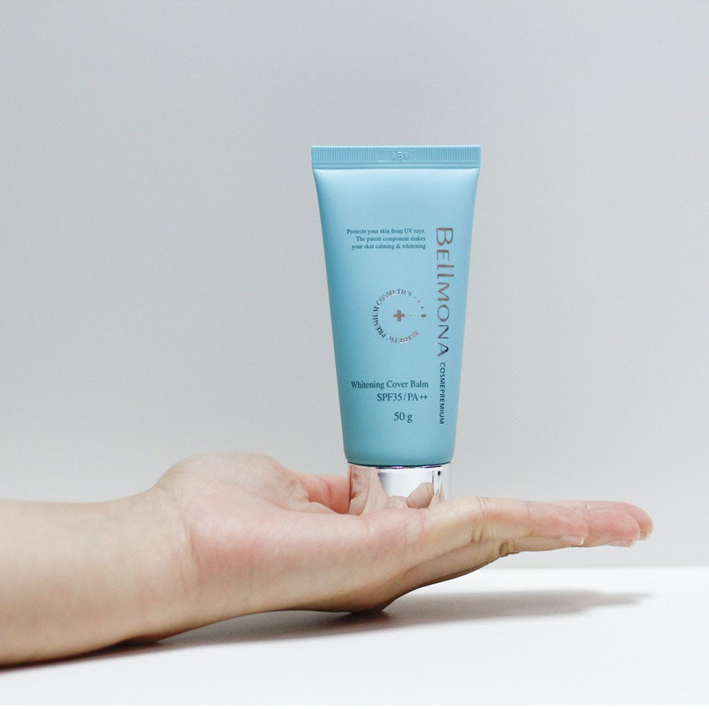 [FOLLOW GIẢM 20K]Kem che khuyết điểm chống nắng dưỡng trắng, làm dịu da nhạy cảm Bellmona Whitening Cover Balm 35/ PA ++ | BigBuy360 - bigbuy360.vn