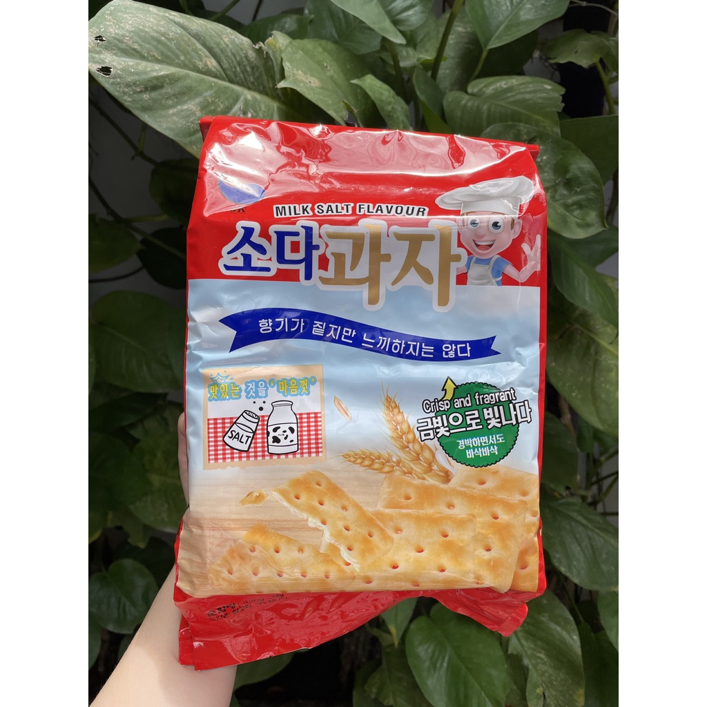 Bánh Quy Lạt Ăn Kiêng JK Hàn Quốc Vị Sữa Milk Salt Taste (Gói 420g-đỏ)