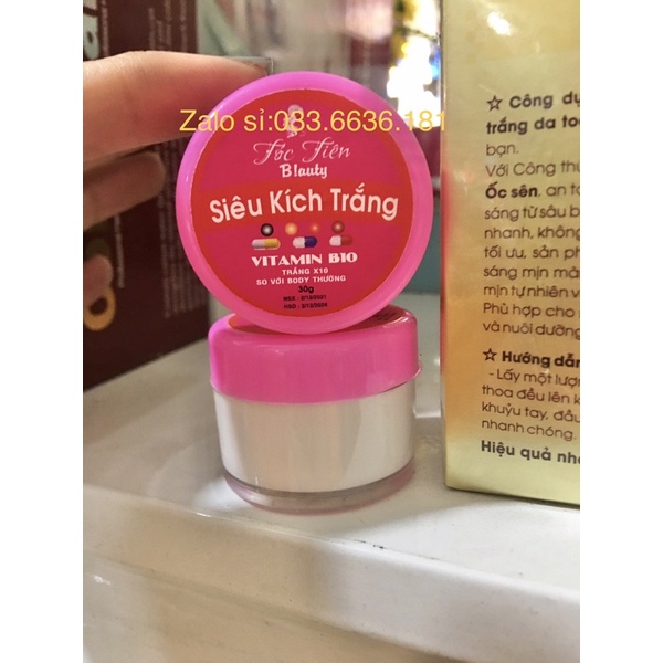 Lẻ 1 hủ kem kích trắng siêu trắng da B10