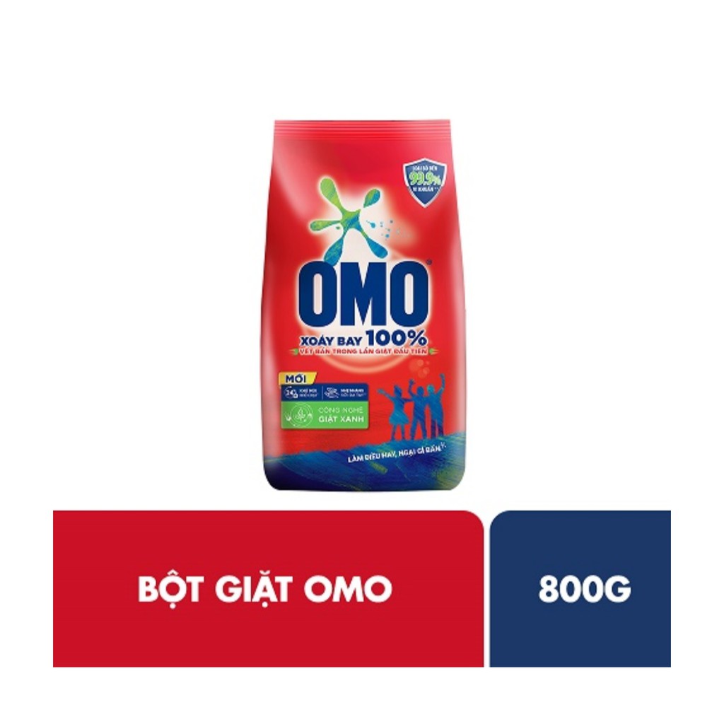 Bột Giặt OMO 800G- Tặng Kèm Comfort xả Tinh Dầu Thơm 100G