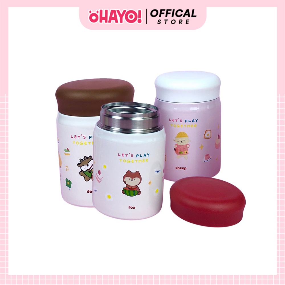Bình giữ nhiệt Cute, giữ nhiệt nóng lạnh 8 tiếng, Inox 304 350ml cao cấp, không gỉ , có lõi lọc trà OHAYO N2220400205