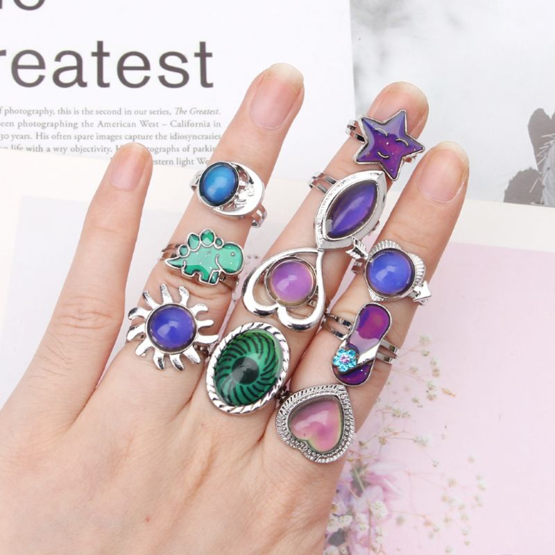 Nhẫn Nam Thay Đổi Màu Sắc Theo Nhiệt Độ Phong Cách Hip Hop