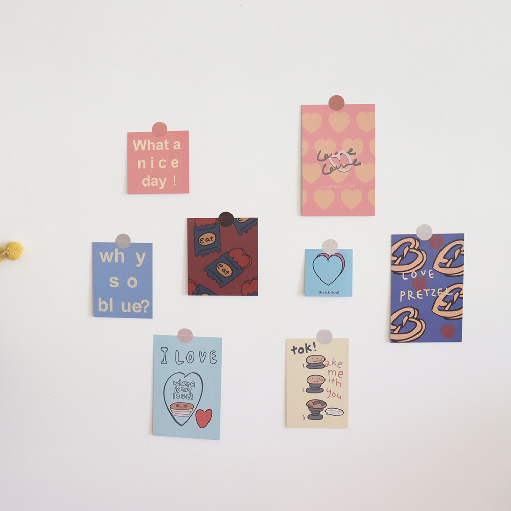 Bộ 8 ảnh thẻ trang trí phòng đơn giản phong cách Hàn Quốc | BigBuy360 - bigbuy360.vn