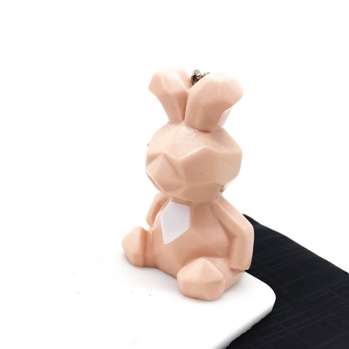 Giá Đỡ Điện Thoại Và Móc Khóa 3D Thỏ Hồng Khủng Long Xanh Silicon