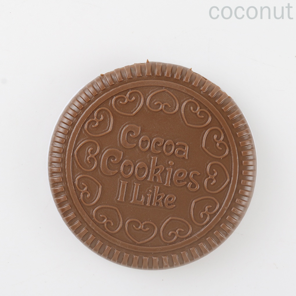 Gương trang điểm thiết kế hình bánh quy sô cô la có lược đáng yêu tiện lợi