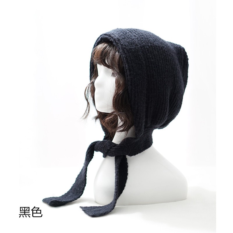 Mũ len trơn bảo vệ tai kiểu đơn giản retro Pháp Hàn Quốc thời trang thu đông cho nữ