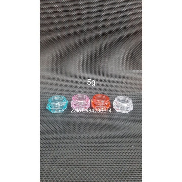 Hũ nhựa kim cương 5g chọn màu