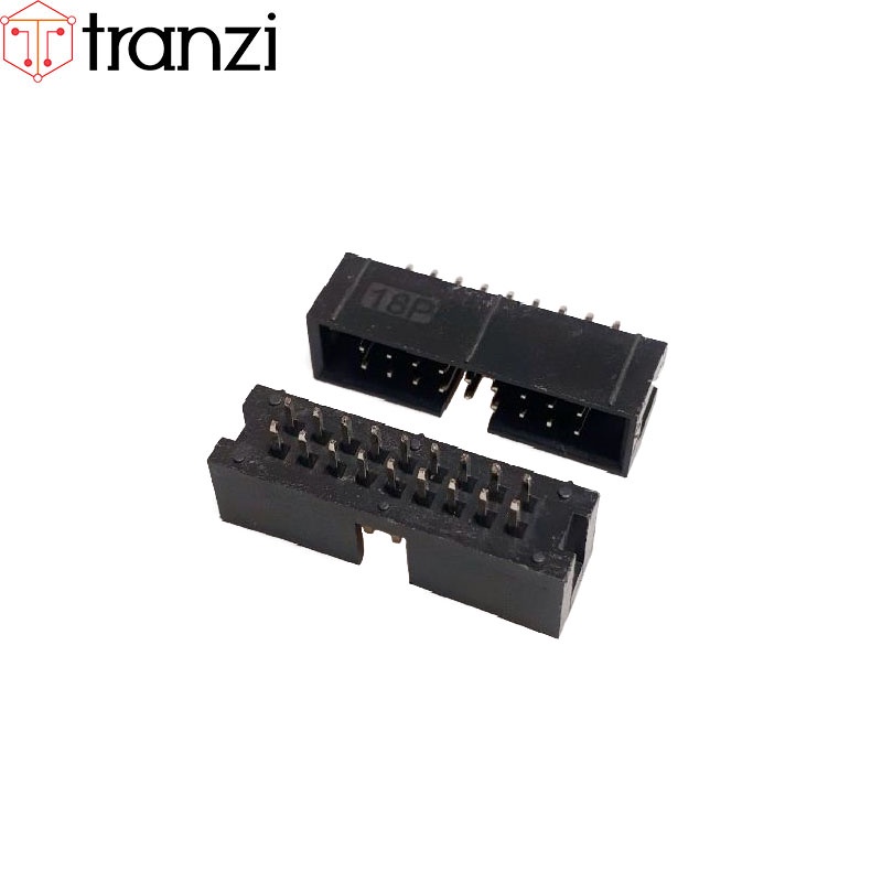 Giắc cắm header 2.54mm IDE IDC DC3 2x9P chân cắm thẳng đen - túi 5 cái