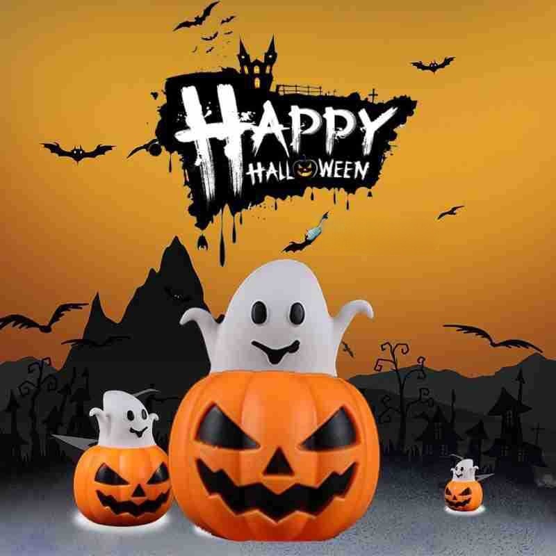 Đồ Chơi Bóp Mềm Hình Ma Bí Ngô Màu Sắc Ngẫu Nhiên Dùng Để Trang Trí Halloween
