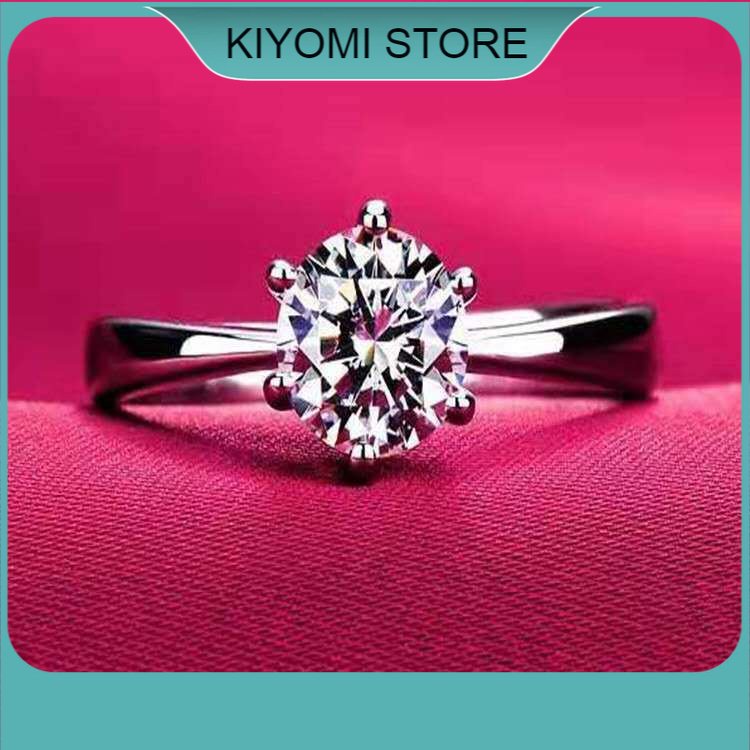 Nhẫn Đeo Tay Kim Loại Đính Đá Xinh Xắn Thanh Lịch Cho Nữ KIYOMI STORE