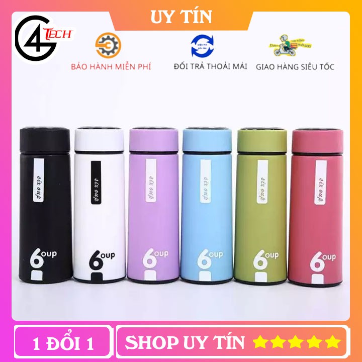 Bình Giũ Nhiệt Lõi Thủy Tinh 450ml Bình Nước 6oup