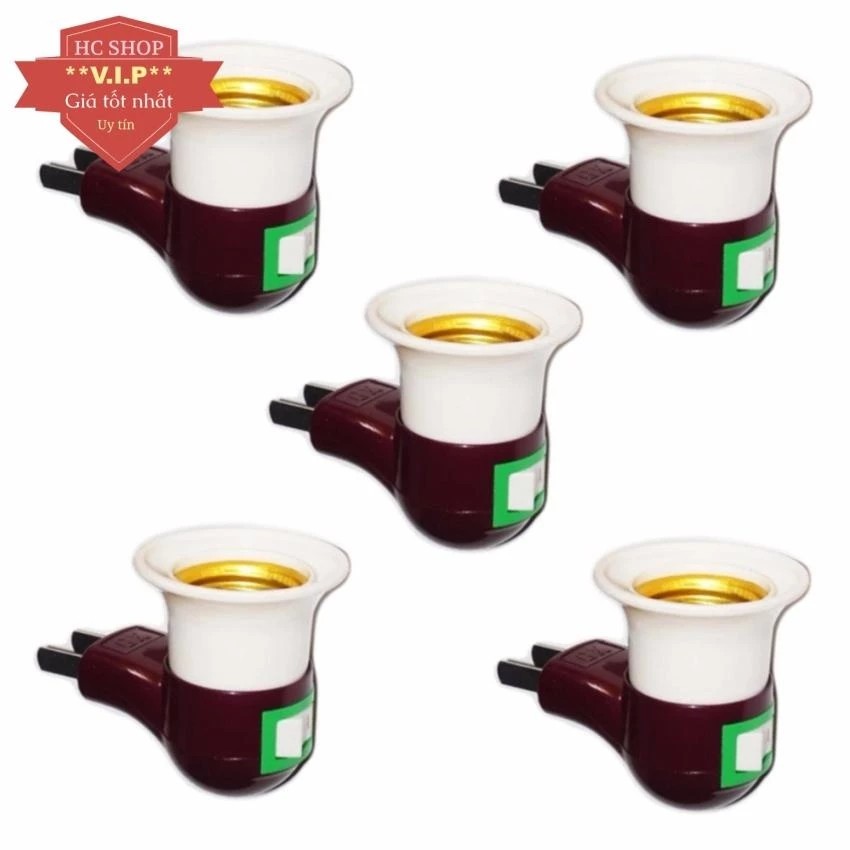 Bộ 5 Chuôi đèn có công tắc tắt mở 220V