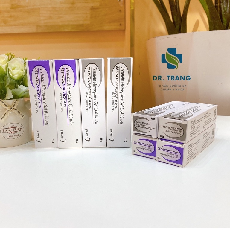 Tretinoin RetinoA Microsphere Gel 0.04% - 0.1 loại bỏ mụn, chống lão hoá da [Chính hãng]- DR TRANG COSMETICS