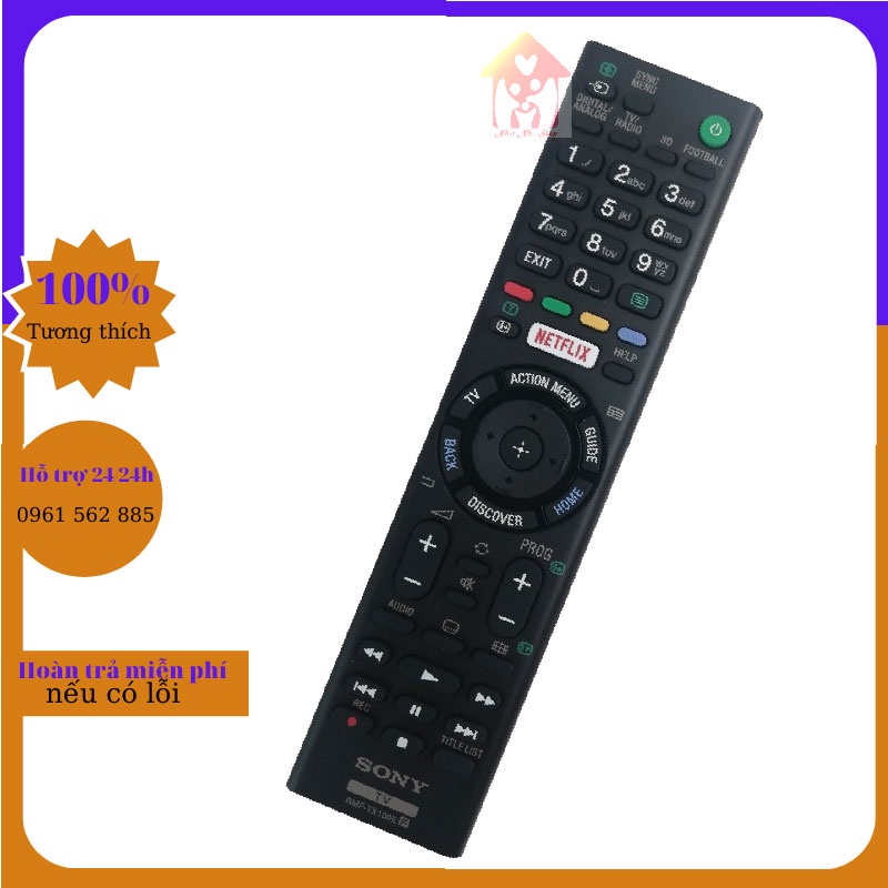 Điều khiển Tivi SONY Smart Internet-Model TX100E Hàng chất lượng cao