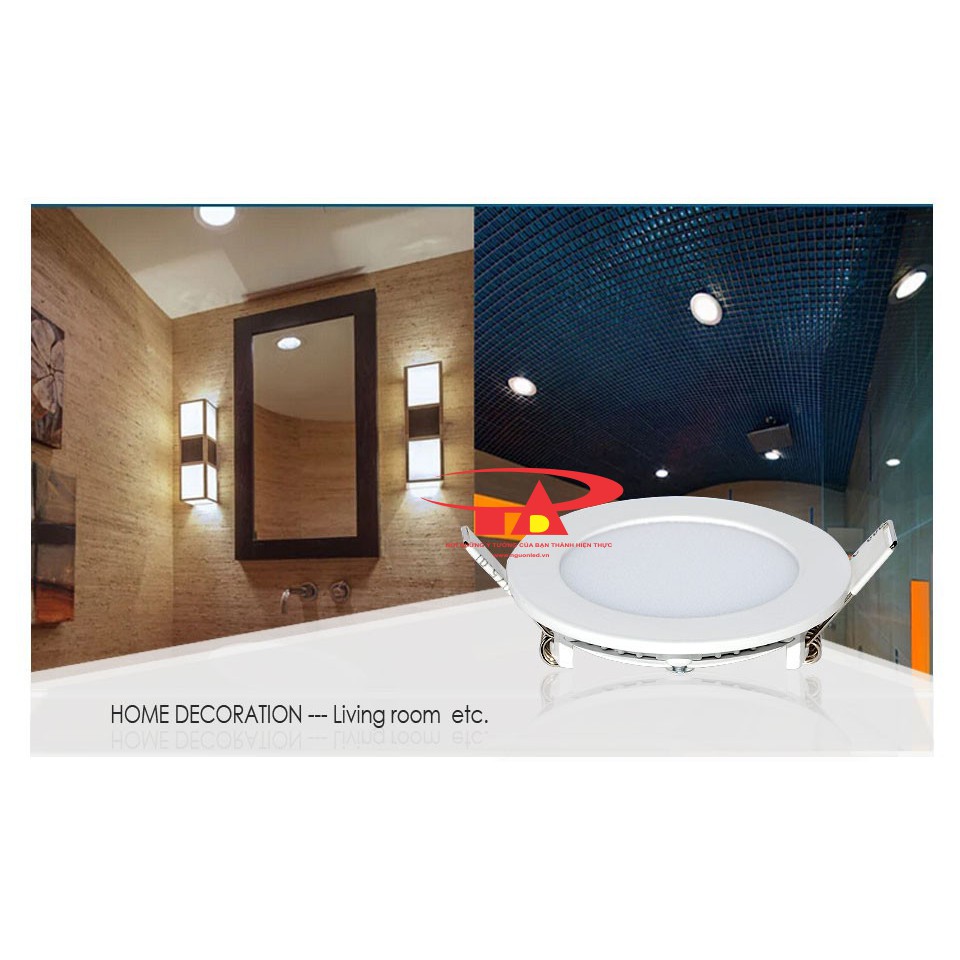 Đèn led downlight âm trần 6W (NÊN MUA, ÁNH SÁNG TRẮNG) Đèn Led Panel Âm Trần 6W, loại tốt, giá rẻ, ánh sáng êm dịu.