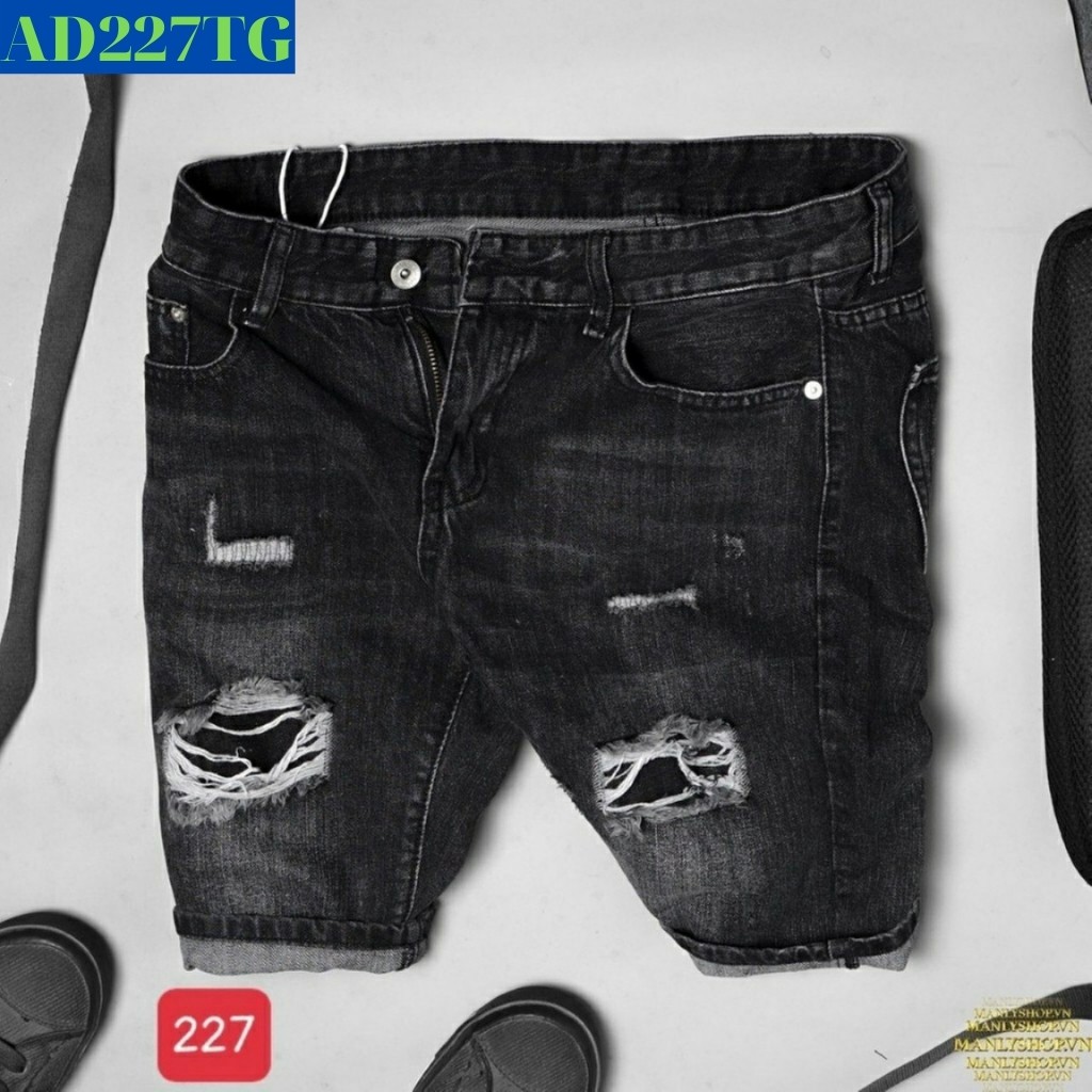 Quần Short Nam Chất Bò AD227TG Short Jean Nam Thoáng Mát Dáng Trẻ Trung Thời Trang TG Mẫu Hót Năm 2021 (44-70KG)