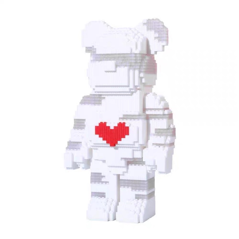 Bộ xếp hình lắp ráp gấu Bearbrick Kaws size lớn 36cm