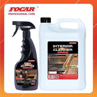 (Combo 5+1) Dung dịch vệ sinh nội thất ô tô Focar Interior Cleaner 5L + Chai xịt 500ml