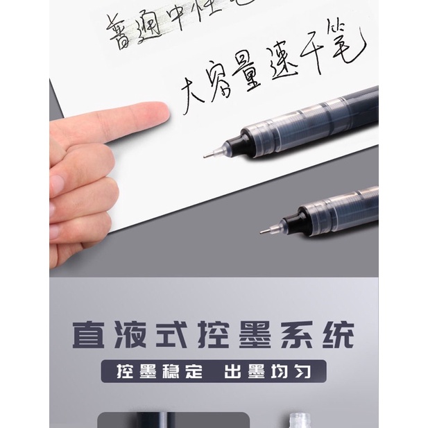 Bút gel deli ngòi 0.5mm mực đen nhanh khô