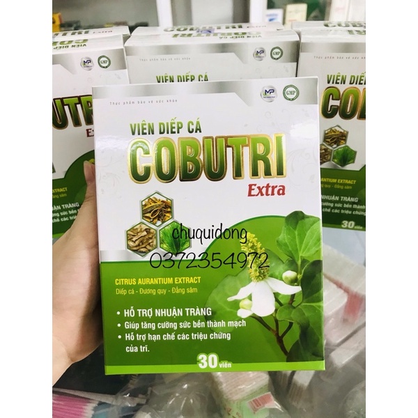 ✅ Hỗ trợ trĩ táo bón Cobutri hộp 30 viên