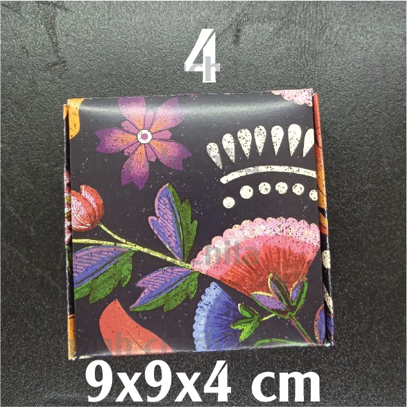 Hộp Giấy Kraft Đựng Bánh Kẹo Họa Tiết Vân Đá Thủ Công Trang Trí Tiệc Cưới 9x9x4cm Hàng có sẵn