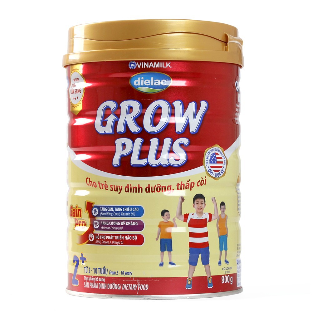 Sữa Bột Dielac Grow Plus Đỏ 2+ 900g Vinamilk