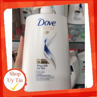 Dầu Gội Dove Phục Hồi Hư Tổn - Dưỡng Tóc Bồng Bềnh