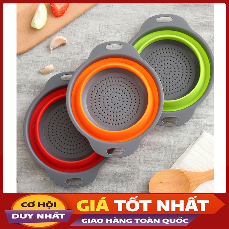 Rổ Rửa Rau Củ Quả Bằng Silicon Có Thể Gấp Gọn Cực Tiện Lợi-Violet_Store