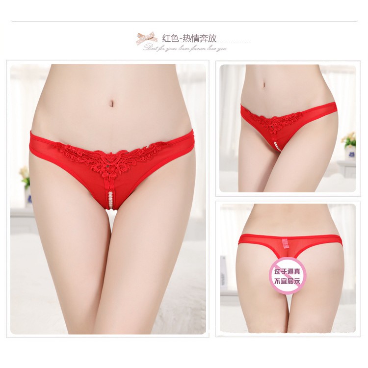 Quần lót lọt khe sexy nữ- quần lót đính tràng hạt C19- Quần lót nữ - Quần lót gợi cảm - quần chíp lọt khe nữ - quần chíp