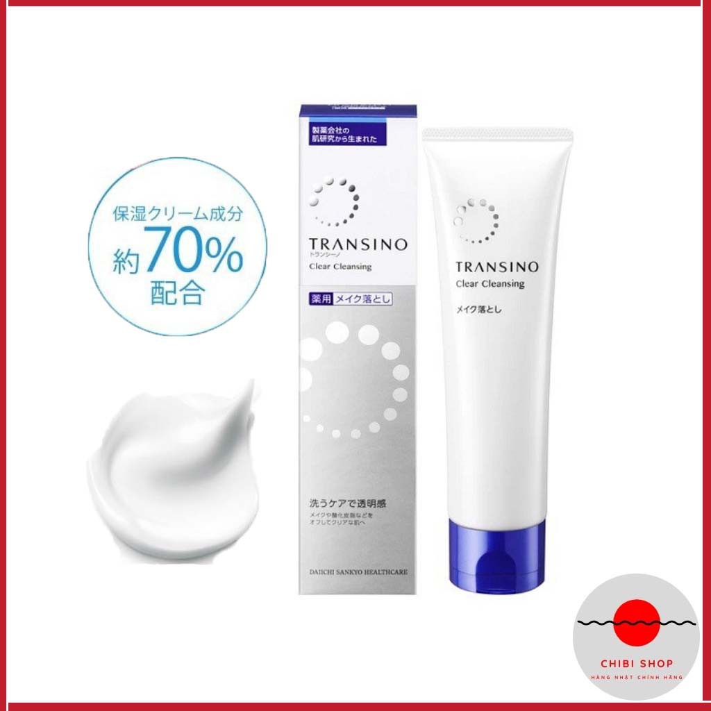 Kem Tẩy Trang Transino Clear Cleansing 120g  mờ nám trắng da Nhật Bản