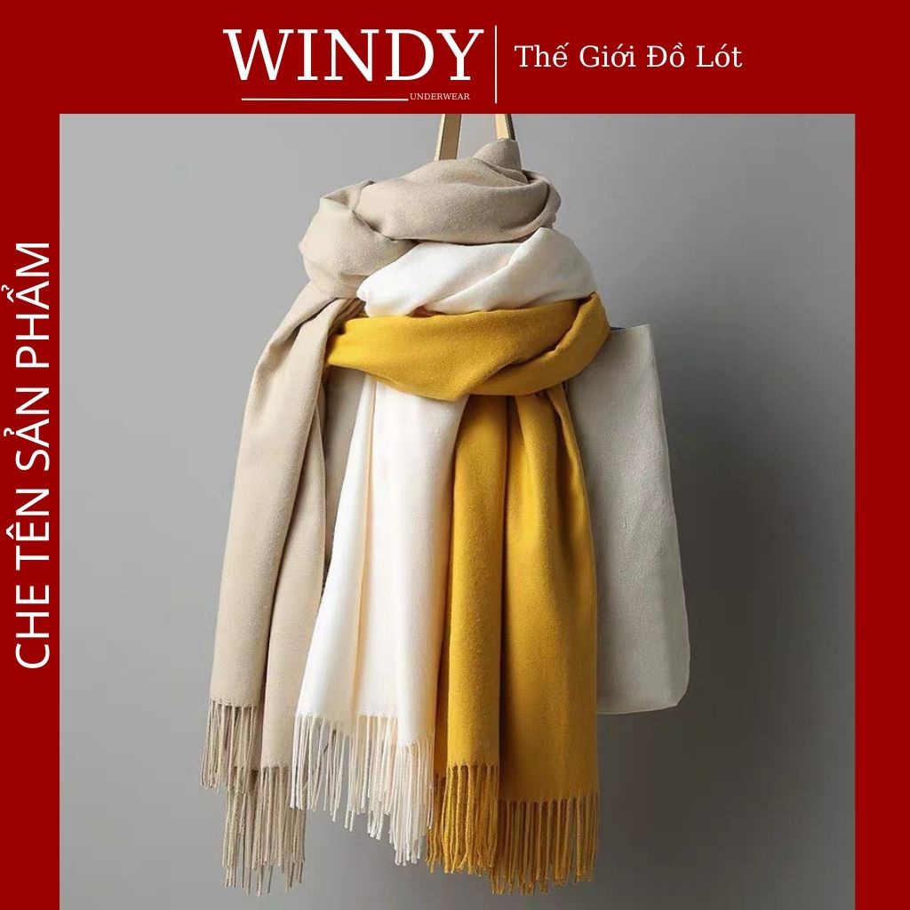 Khăn Len Quàng Cổ Cashmere Hàng Loại 1, Chất Len Dệt Mềm Mịn Giữ Ấm Mùa Đông Cho Nam Nữ Windy Secret