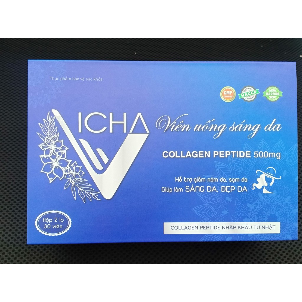 (GIÁ HỦY DIỆT) Viên uống sáng da, collagen VICHA ,viên uống collagen,Collagen (2 hộp/hộp 30 viên) | Thế Giới Skin Care