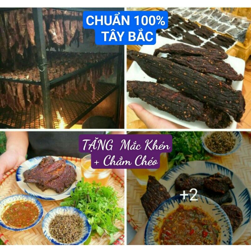 [ CHUẨN 100% ĐIỆN BIÊN ] - Thịt Trâu Gác Bếp Chuẩn Vị Dân Tộc Thái + Tặng Kèm Gia Vị