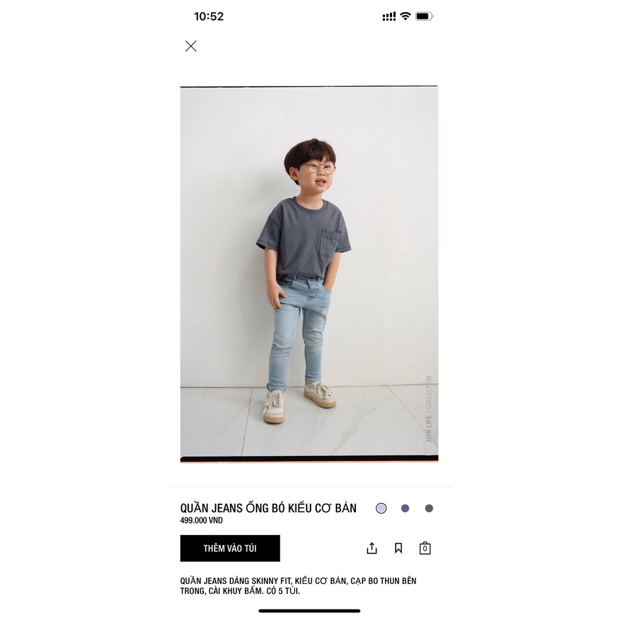 Quần jean Zara cho bé