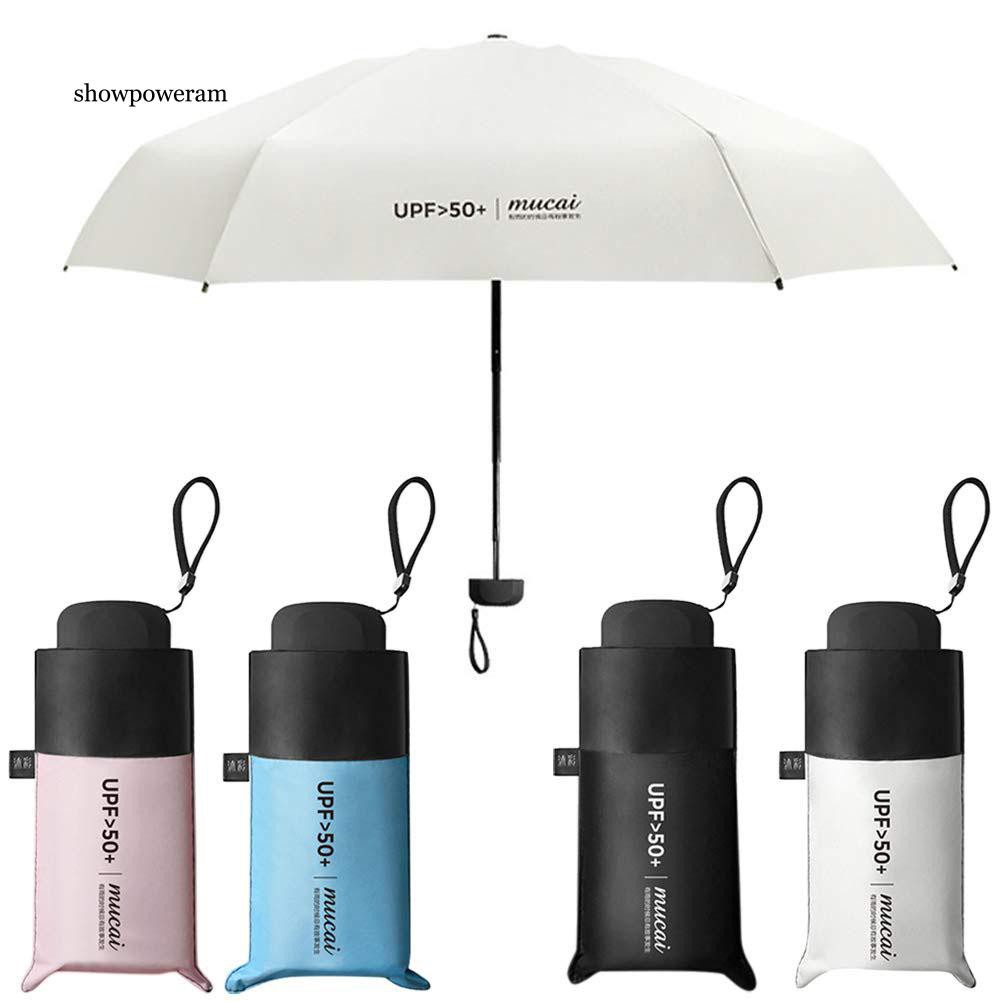 SPAM  Mini Summer Waterproof Windproof Folding UPF50+ Sun UV Rain Protection Umbrella