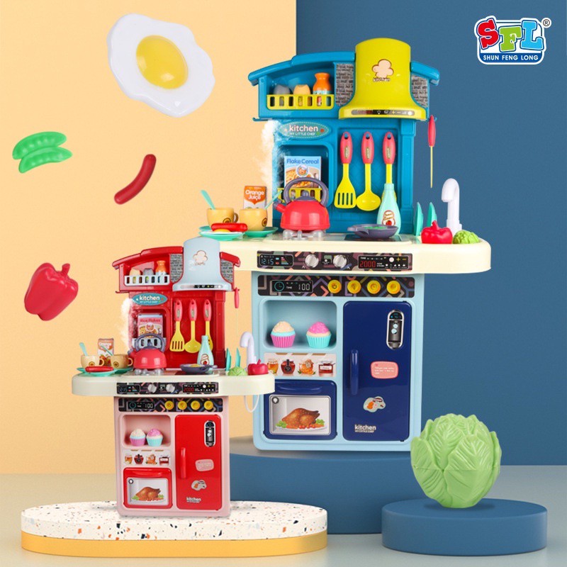 ĐỒ CHƠI NHÀ BẾP, Nấu ăn cao 62cm, hiệu ứng khói