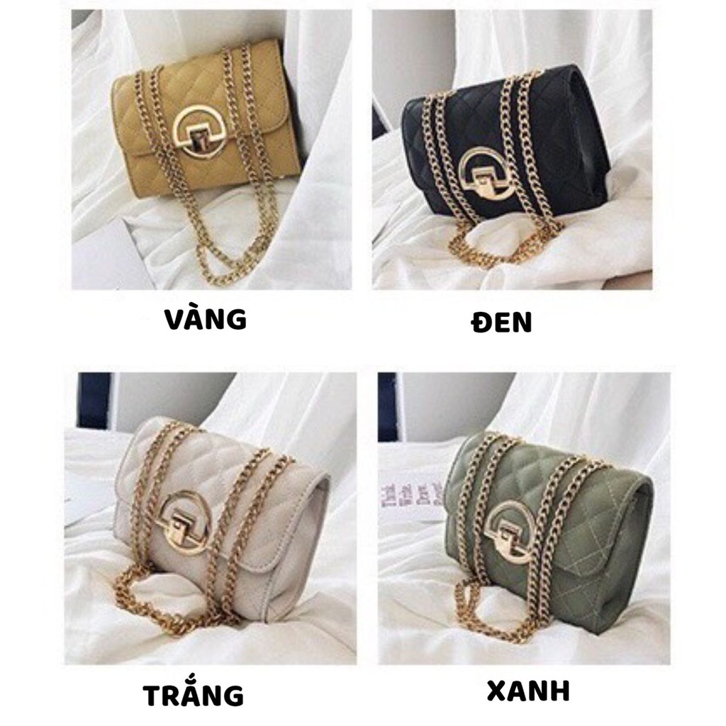 Túi Xách Nữ ❤️FREESHIP❤️ Túi Nữ Đẹp Đeo Chéo cỡ nhỏ phối dây xích thời trang thanh lịch nhẹ nhàng mã 5215